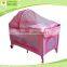 Custom multi-purposes baby cot portable baby camp cot with second layer