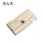 fashion girl wallet leather materials customized design and logo