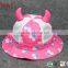 Cool Stylish Unisex Kids Boys Girls Ox Horn Adjustable Bucket Hat for 1-4 Y Kids