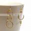 304 stainless steel gold ring shaped earrings ring type earrings