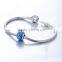 D170 hot sterling silver sky blue charm,women DIY green crystal beads