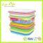 100% Silicone color frame Collapsible Lunch Box 600ML, Folding Food Fruit Container For Microwave Oven