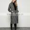 ladies wool long winter coat black gray long wool coat women