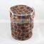 2016 Hot Sell Floral Print Cloth Storage Basket/Bin With Zipper
