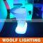 Plastic rechargeable 16 colors RGB waterproof IP65 LED bar stool