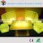 2015 hot sale lighted up LED sofa design with 16 rgb color changing