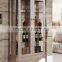 modern furniture luxury wine cabinet with tempered glass strong stainless steel legs