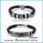 Leather jewelry wholesale mens black wrap leather bracelet