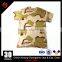 2017 New Wholesale 100% Cotton Collarless Men Woodland Camouflage Custom Tshirt