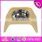 High quality safety double pet feeder wooden dog water bowl and food bowl W06F047