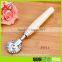 Factory price top quality hot sale wood handle stainless steel material pizza cutter