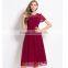 Young lady summer Europe fashion jacquard pleated dress