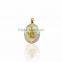 Three tone Plated mother mary medallion pendant