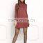 MGOO Custom Made Bulk Price Knit Turtleneck Shift Dress Plain Fashion Lycra Dress Rayon Spandex 220g Vestidos