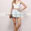 Elegant lace ruffle custom ladies crop top wholesale women tops