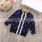 Beautiful dot pattern wool handmade latest designs kids sweater for girls