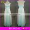 Manufacturer Real Strapless Two Tone Turquoise And Silver Sequins Bridesmaid Dress