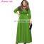 Women Long Knitwear V Neck Plus Size Bridesmaid Dress with Long Sleeve