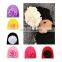 2017 new fashion Baby chrysanthemum baby knitting hat warm ear baby cap