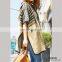 Women Design Sleeveless Jacquard Knitting Hooded Poncho