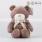 hotsale soft fabric small bear custom made plush toys with ribbon