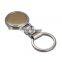 Blank Round Metal Fashion Keychain in Plate Gold