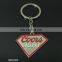 Rectangle Black Color Metal Keychain with Custom Embossed Logo
