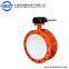 DN450 Oil Field Full Lined PTFE Turbine Lug Butterfly Valve