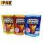 Custom print food grade matte stand up foil flour sack bags with zipper