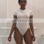 Women's eBay Amazon New Sexy Solid Color New Simple Fashion Short Sleeve Bottoming Bodysuit