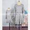 2019 New Autumn Family Look Mother Daughter Dress Long Sleeve Ruffle Grey Mom and Girls Dress (this link for WOMAN)