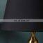 Nordic creative metal base design high-end black cotton lampshade 10 inch bedroom bedside warm table lamp
