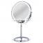 DDP shipping LED portable makeup mirror round 8 inch Makeup Desktop Cosmetic Mirror 10x Magnificationt mirror