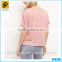 2016 New Fashion Made in China Comfortable Mid Pink Textured Slub T shirt
