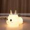 Cute Bunny Night Light Animal Lamp Silicone Nursery Baby Night Light for Teen Girls Bedroom Decor Decrations