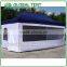 Aluminum Pop Up Tent 3x6m ( 10ft X 20 ft) with Blue & White Canopy & Valance(Unprinted), 4 full walls with windows & door