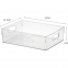 Clear Plastic Storage Bins Perfect Kitchen Organization or Pantry Storage–Fridge Organizer, Pantry Organization and Storage Bins, Cabinet Organizers