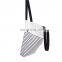Canvas Cotton Women Shoulder Storage Shopping Stripe Bag with Zipper