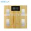 Bamboo surface Weight Body Fat Digital Bathroom Scale