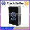 Finger touch door release button switch with LED