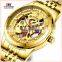 TEVISE T9006M Luxury Automatic Mechanical Watch Stainless Steel Business Skeleton Mechanical Watches Men Wrist