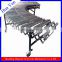 expandable accordion roller conveyor for package line