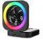 Portable Wireless Speaker with Colorful Lights, Unique Fan Design, FM Radio with Loud Stereo Speaker for Camping