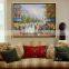 Modern art home decoration Paris Street art canvas oil paintings Wall Pictures for living room