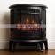 3 Sides Flame Curved front Viewing Electric Fireplace Stove heater led