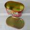 Oval shape Beautiful metal large metal tin box for cookies/cookie packaging