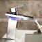 Single handle faucets and LED lamp falls the bathroom sink