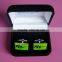 custom logo blank cufflinks with cufflink gift box