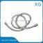 Flexible extension stainless steel shower hose/High quality Brass double nuts EPDM inner braided hose steel shower hose