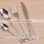 Gold plated with sand blasting 24pcs cutlery sets with ss shelf and low price